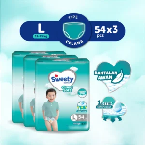 Sweety Silver Pants Cloud Soft L 54s x 3 Popok Celana Baby Diapers