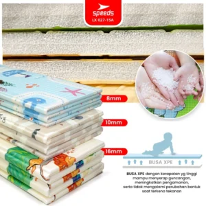 SPEEDS SNI A Playmat Bayi Karpet Lipat Playmate Matras Bayi 180x200cm Playmat Bayi Anak/Bayi Tikar Lipat Foam 027-15