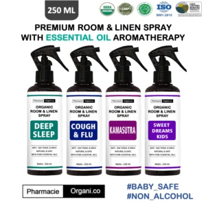 ROOM & LINEN SPRAY ANTI-BACTERIAL WITH ESSENTIAL OIL THERAPEUTIC GRADE+ BY PHARMACIE ORGANICO