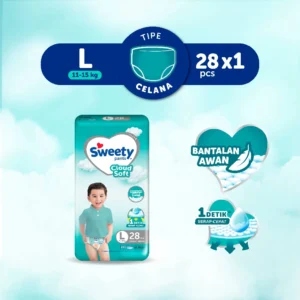 Sweety Silver Pants Cloud Soft L 28s Popok Celana Baby Diapers