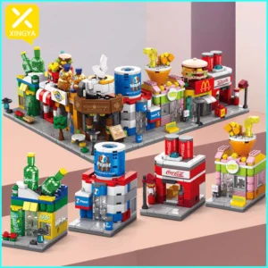 XINGYA (NO BOX) Mainan Balok City 100+PCS Mini Seri Toko Model 3D Puzzle Edukasi Mainan
